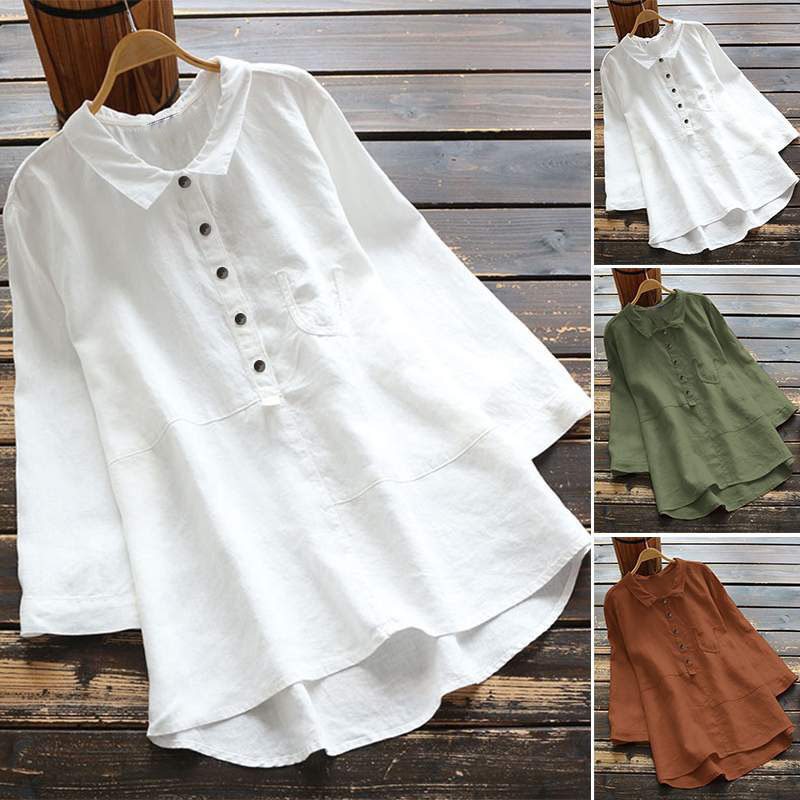 Linen Cotton Casual Shirt-Buy 3 Free Shipping